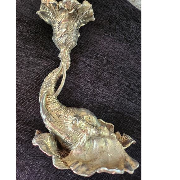 1990's Arthur Court candle holders, vintage set, Leopard and Elephant - Picture 13 of 14